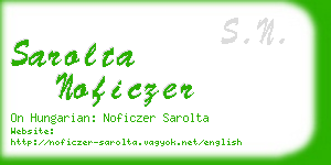 sarolta noficzer business card